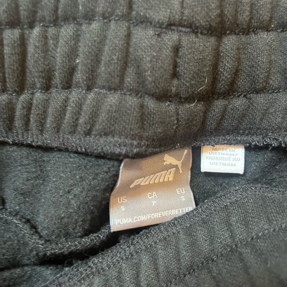 Puma Black Ribbed Joggers - Picture 3 of 4